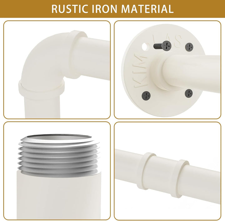 YheenLf Garderobenstange Wand L Form, Kleiderstange Industrial, Platzsparenders Kleiderständer für d