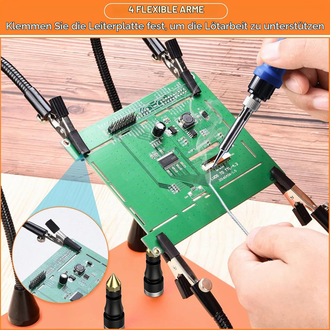 Magnetische helfende Hand, Preciva 3. hand löthilfe Flexibel Helfende Hände Lötstation Werkzeug Löts