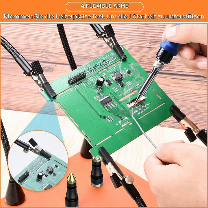 Magnetische helfende Hand, Preciva 3. hand löthilfe Flexibel Helfende Hände Lötstation Werkzeug Löts