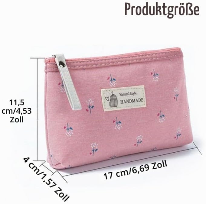 5 Stück Kleine Schminktasche, Klein Make Up Tasche Für Handtasche, Toilettenartikel, Damen Klein, A