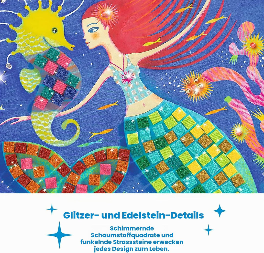 DJECO Mosaik-Box EL Lied der Meerjungfrauen (39423), Mehrfarbig (1)