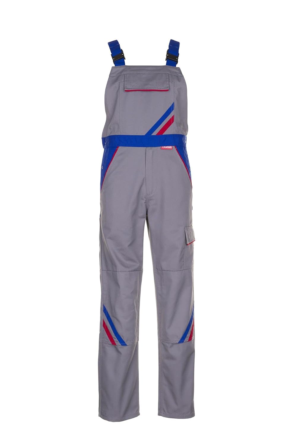 Planam Highline Herren Latzhose Zink Kornblau rot Modell 2333 Grösse 58 zink/kornblau/rot 58, zink/k