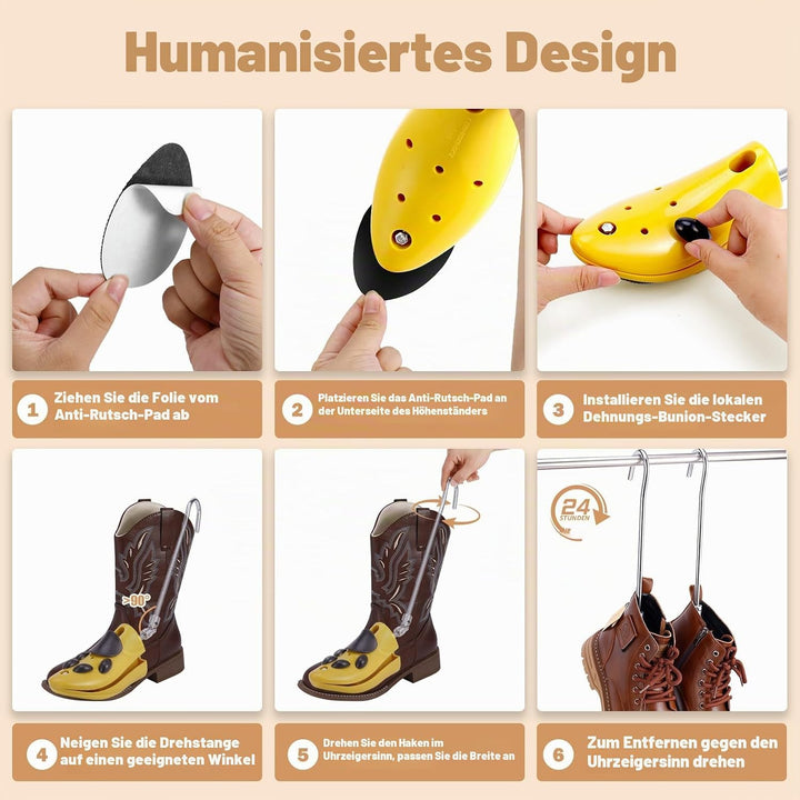 Exshoiu Schuhspanner, Schuhdehner für Stiefel, 1 Paar Schuhdehner Schuhweiter Stiefeletten, Verstell