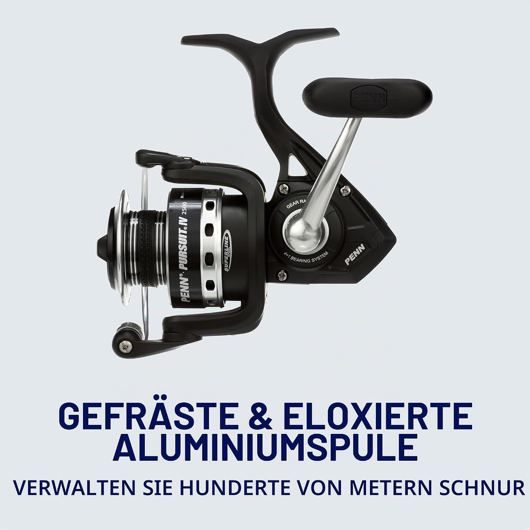 PENN Pursuit IV Salzwasser Spinnrolle – Spinnangeln, Jig, Köderrolle für den Allround-Einsatz, Boot,