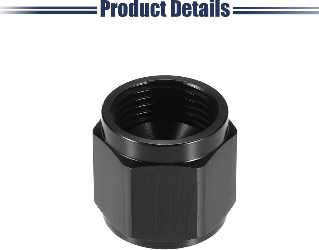 A ABSOPRO 4 Stück Universal Bördel Kappen Adapter Schwarz AN10, AN10