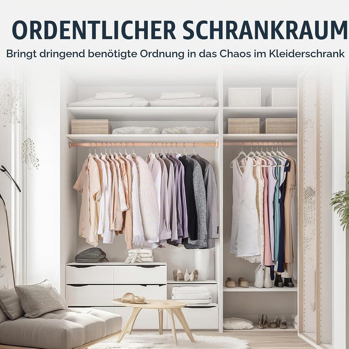 HOUSE DAY Kleiderbügel Samt 60 Stück, Kleiderbügel Platzsparend Filz Bügel | Rutschfester, Premium A
