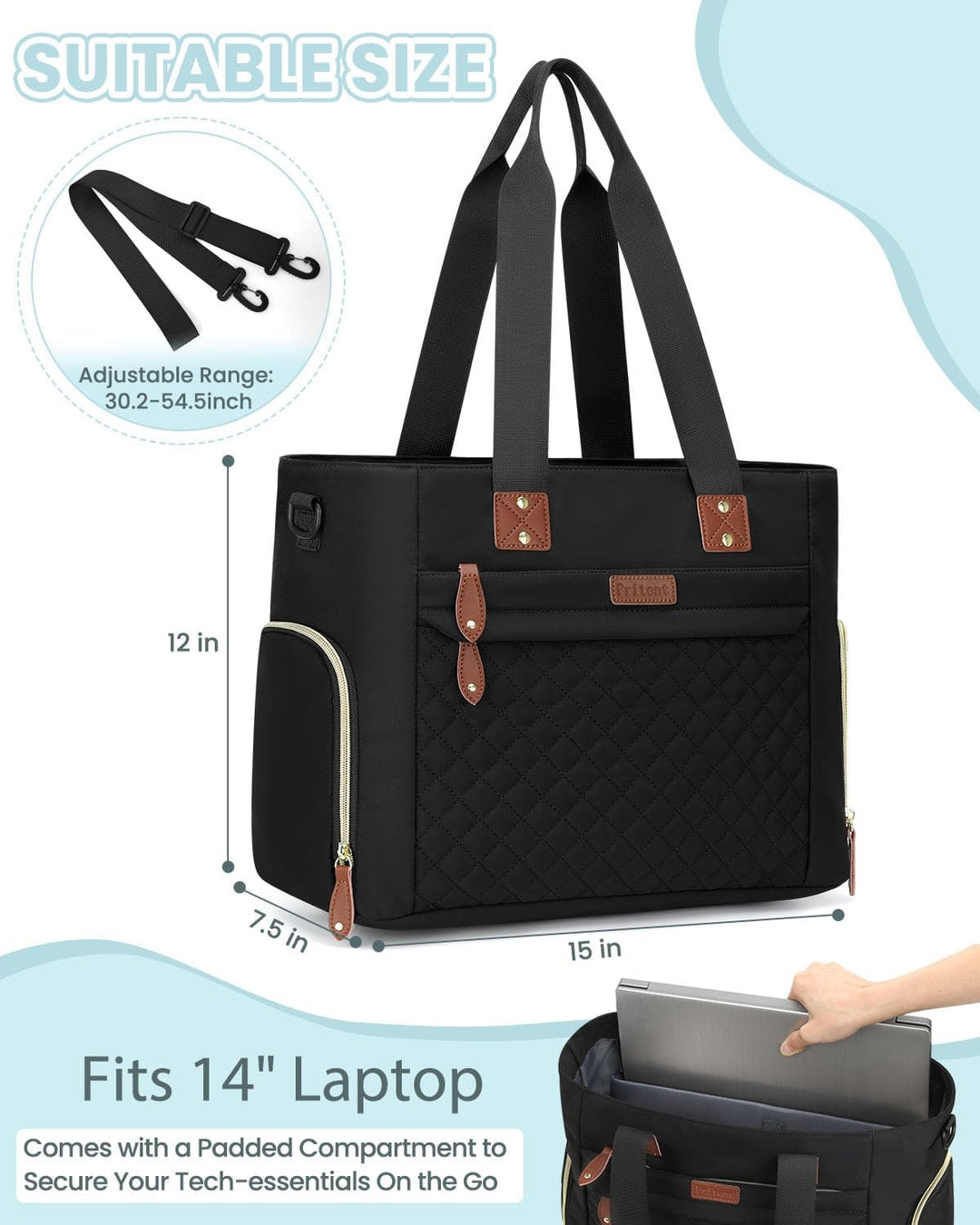 Pritent Pbt Wickeltasche Schwarz, Schwarz