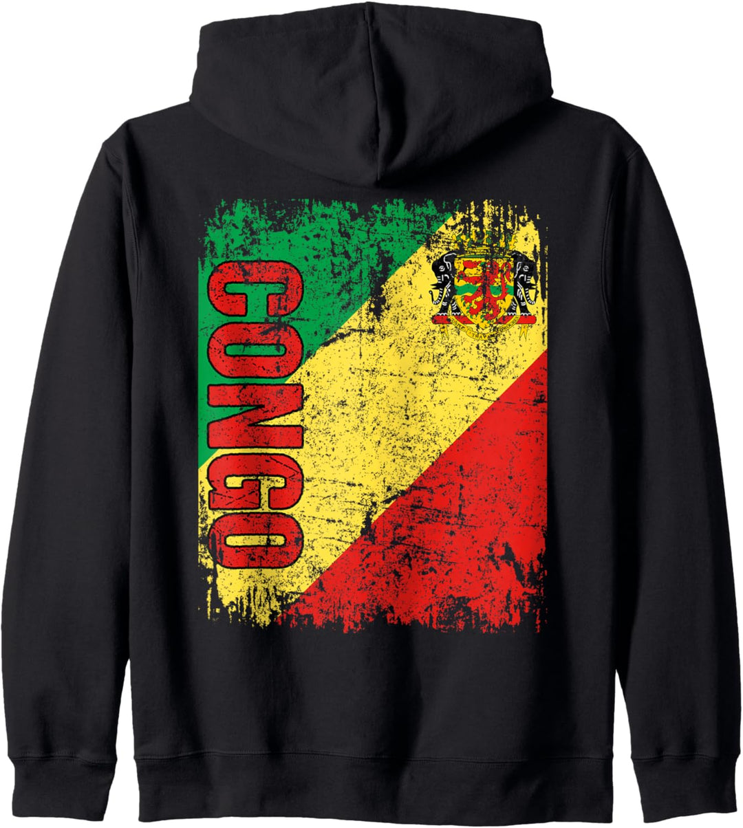 KONGO Flagge | Damen Herren Kinder KONGO Kapuzenjacke