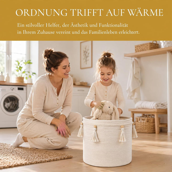 40L Aufbewahrungskorb Kinderzimmer Wickeltisch Organizer für Babys Kinder Spielzeug Korb, Bohemien Q