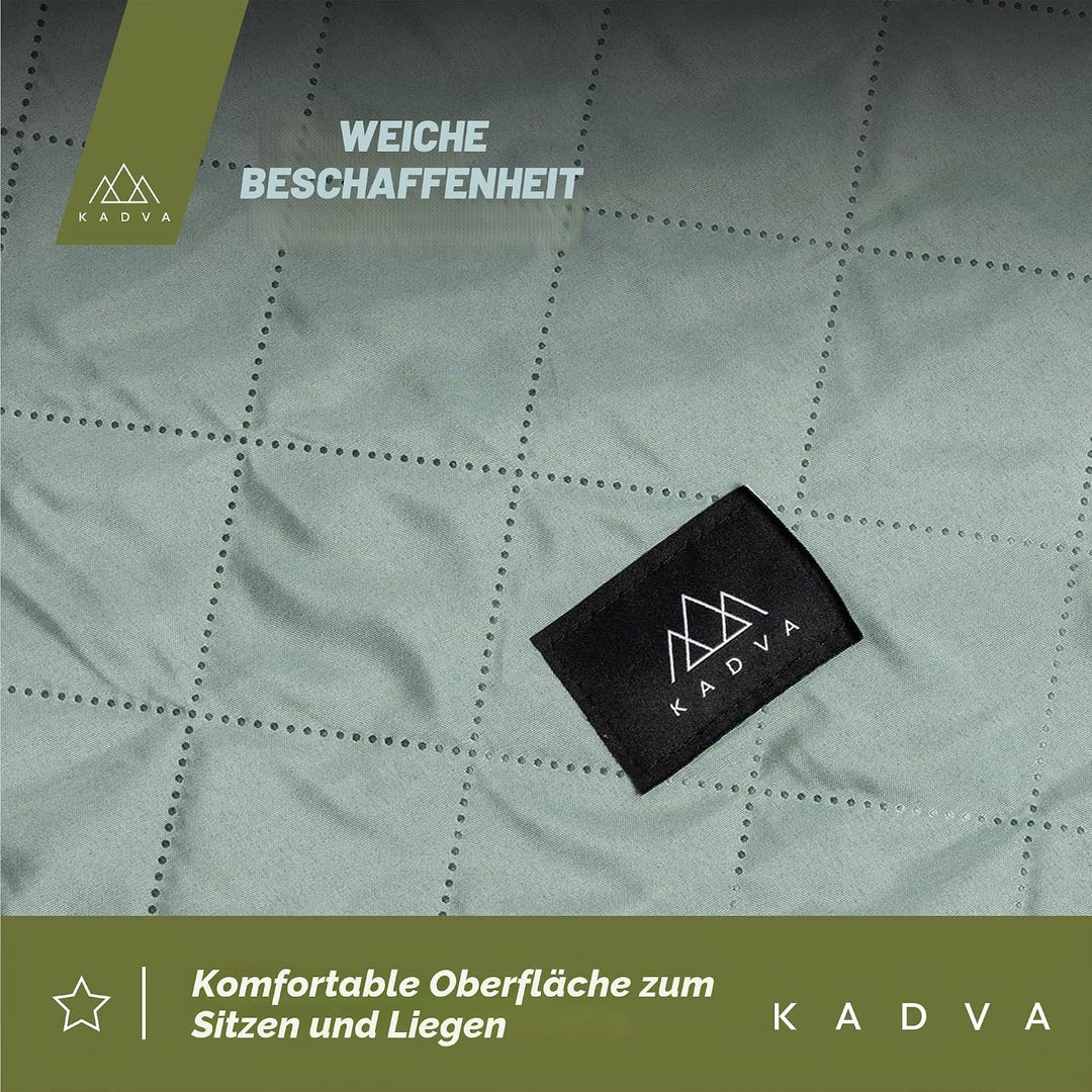 KADVA Picknickdecke Wasserdicht Rulo Graue Praktische Langlebige und Bequeme Outdoor Decke für die F