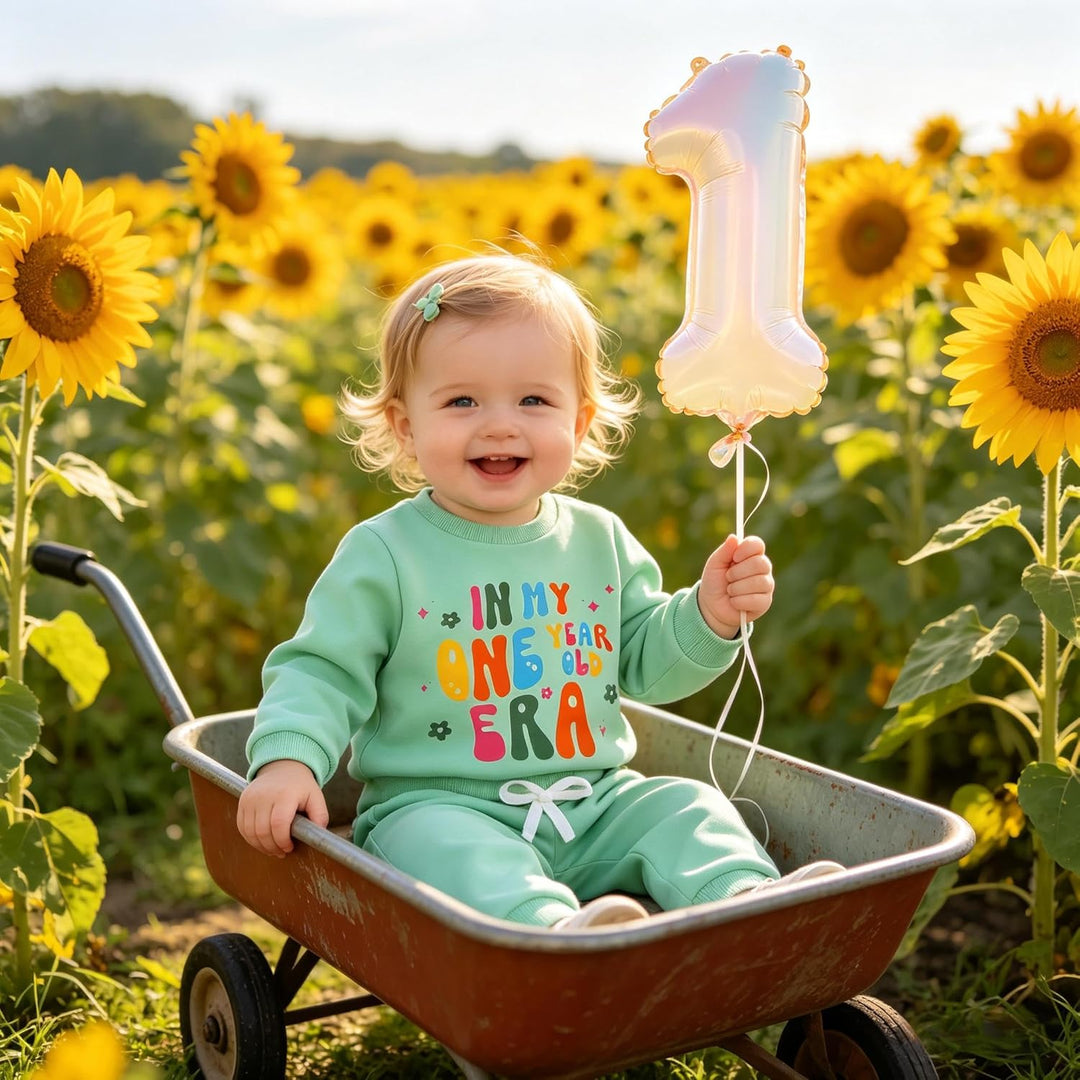 Baby Mädchen 1. Geburtstag Kleidung Babykleidung Outfit Set 1 Jahr Mädchen Geschenke zum 1 Geburtsta