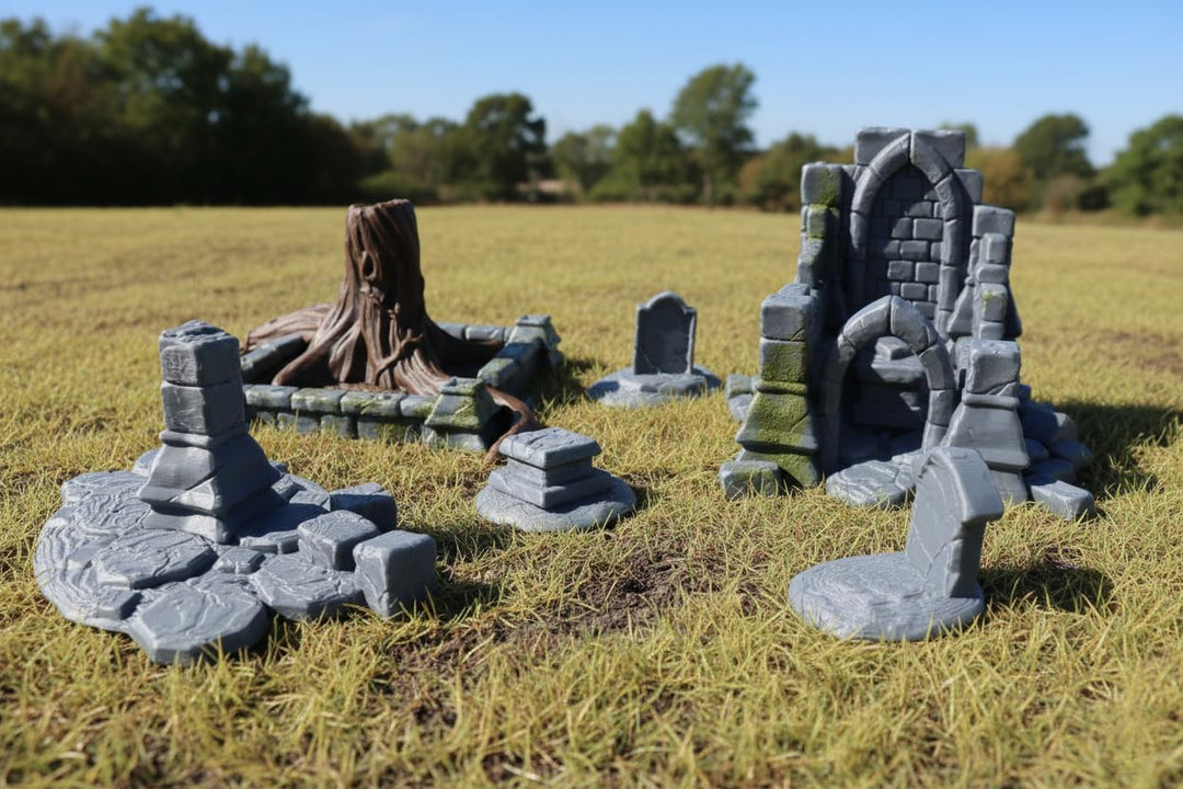 Friedhofsruinen Bausatz für Frostgrave, Mordheim & Tabletop-Gelände