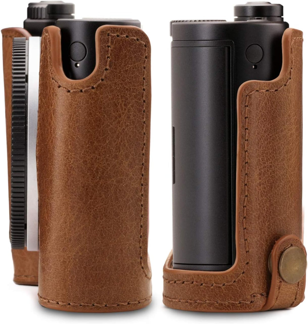MegaGear MG1726 Ever Ready Kameratasche aus echtem Leder, kompatibel mit Leica TL2, TL, Dunkelbraun,