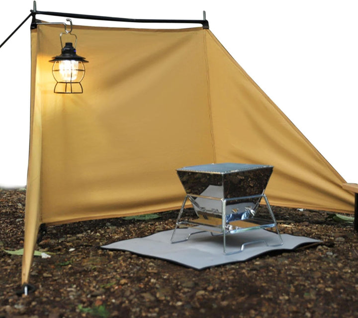 Camping-Tisch-Windschutz, Windschutz Tischgrill Windschutzscheibe, Faltbarer Windblocker für Tischko