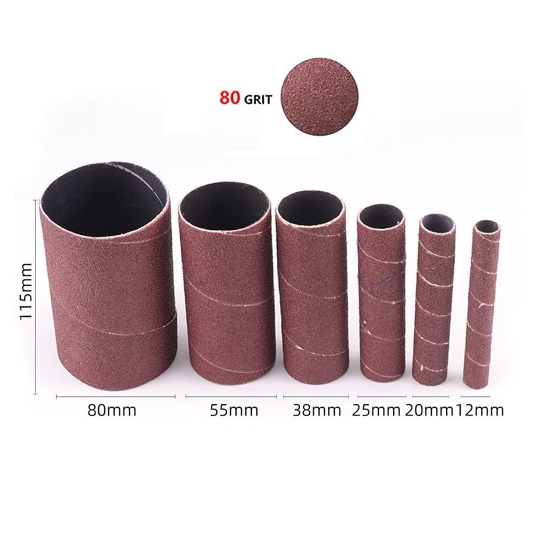 ZYWUOY 12 Stück Spindelschleiferhülsen, 11,4 cm Schleiftrommelhülsen-Set Schleifpapier Trommel Polie