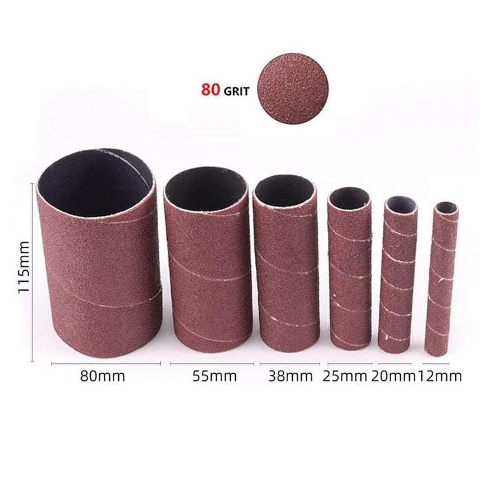 ZYWUOY 12 Stück Spindelschleiferhülsen, 11,4 cm Schleiftrommelhülsen-Set Schleifpapier Trommel Polie