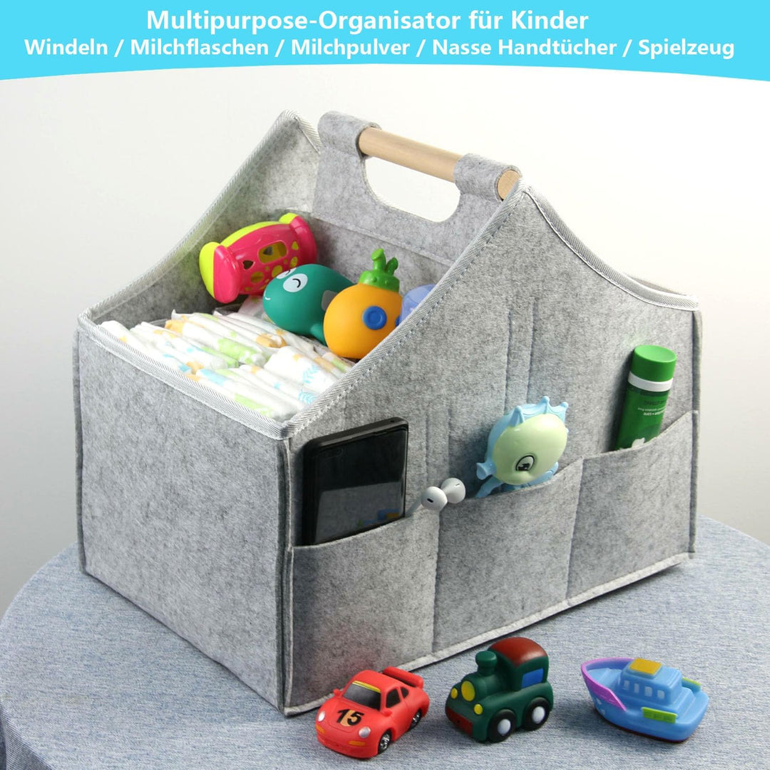 Baby Windel Caddy Organizer Korb tragbar Storage Bin gross Kindergarten Tasche mit Wechselbaren Fäch