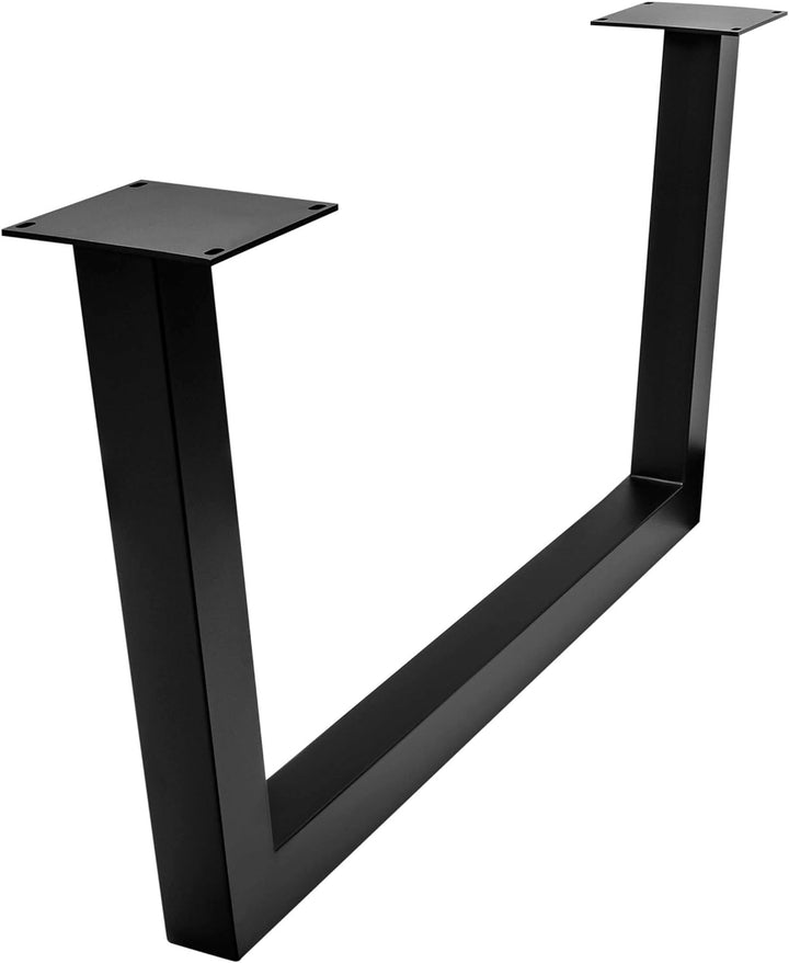 HOLZWERK24 Tischgestell für lange Tischplatten TUG 3005 Stahl schwarz Trapez - Tischkufen Tischfüsse