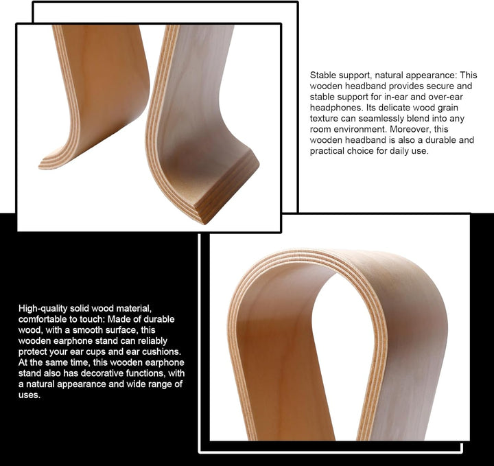 Kopfhörerhalter Holz: Walnussholz 25cm Kopfhörer Ständer Holz, Universal U Form Hopfhörerständer, 14