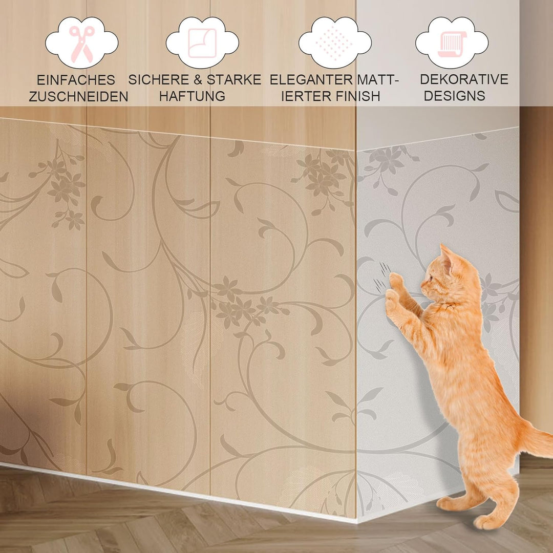Kratzfolie Katzen Selbstklebend 30cm x 5m Kratzschutz Sofa Katze Transparent Kratzschutz Katze Matt