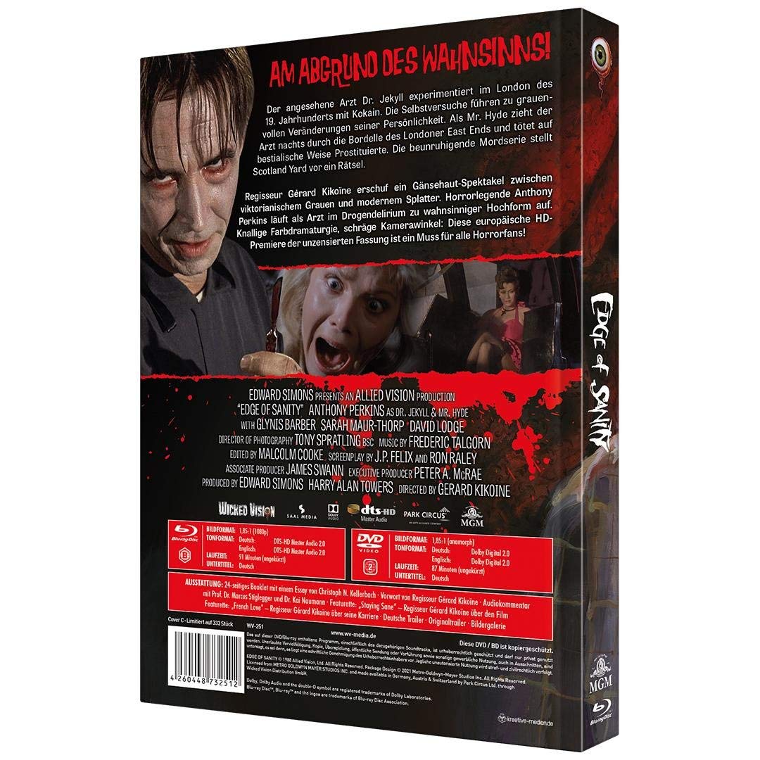 Edge of Sanity - Mediabook - Cover C - 2-Disc Limited Collector‘s Edition Nr. 43 - Limitiert auf 333