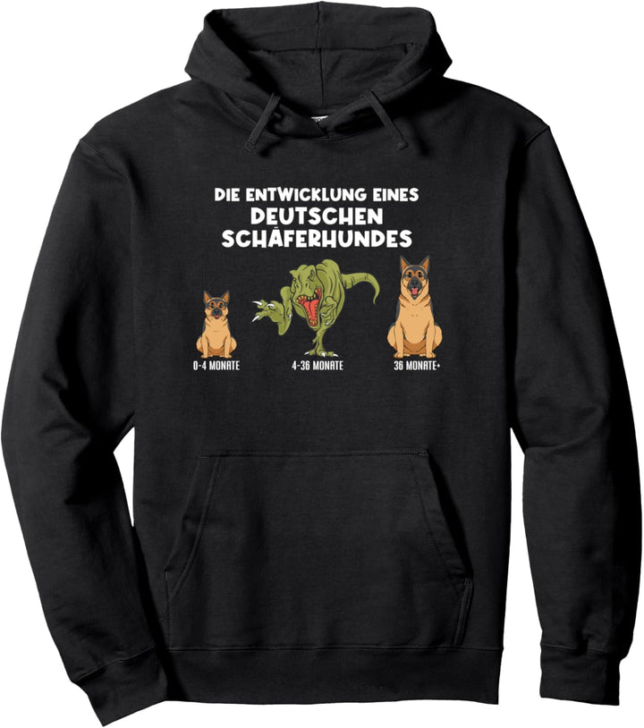 Entwicklung Deutscher Schäferhund |Evolution German Shepherd Pullover Hoodie