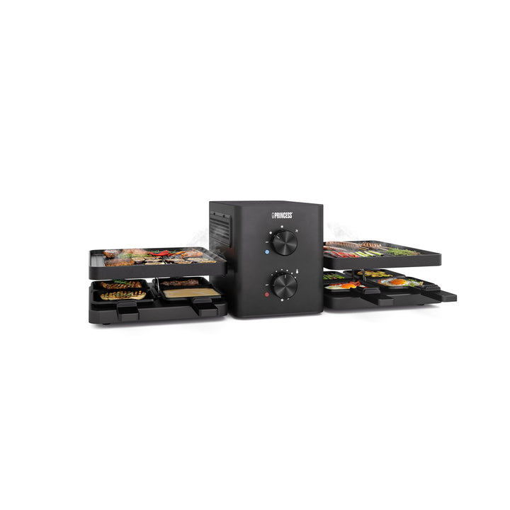 Princess Raclette Purify, 8 Personen, Integriertes Luftfiltersystem, Verstellbarer Thermostat, Spülm
