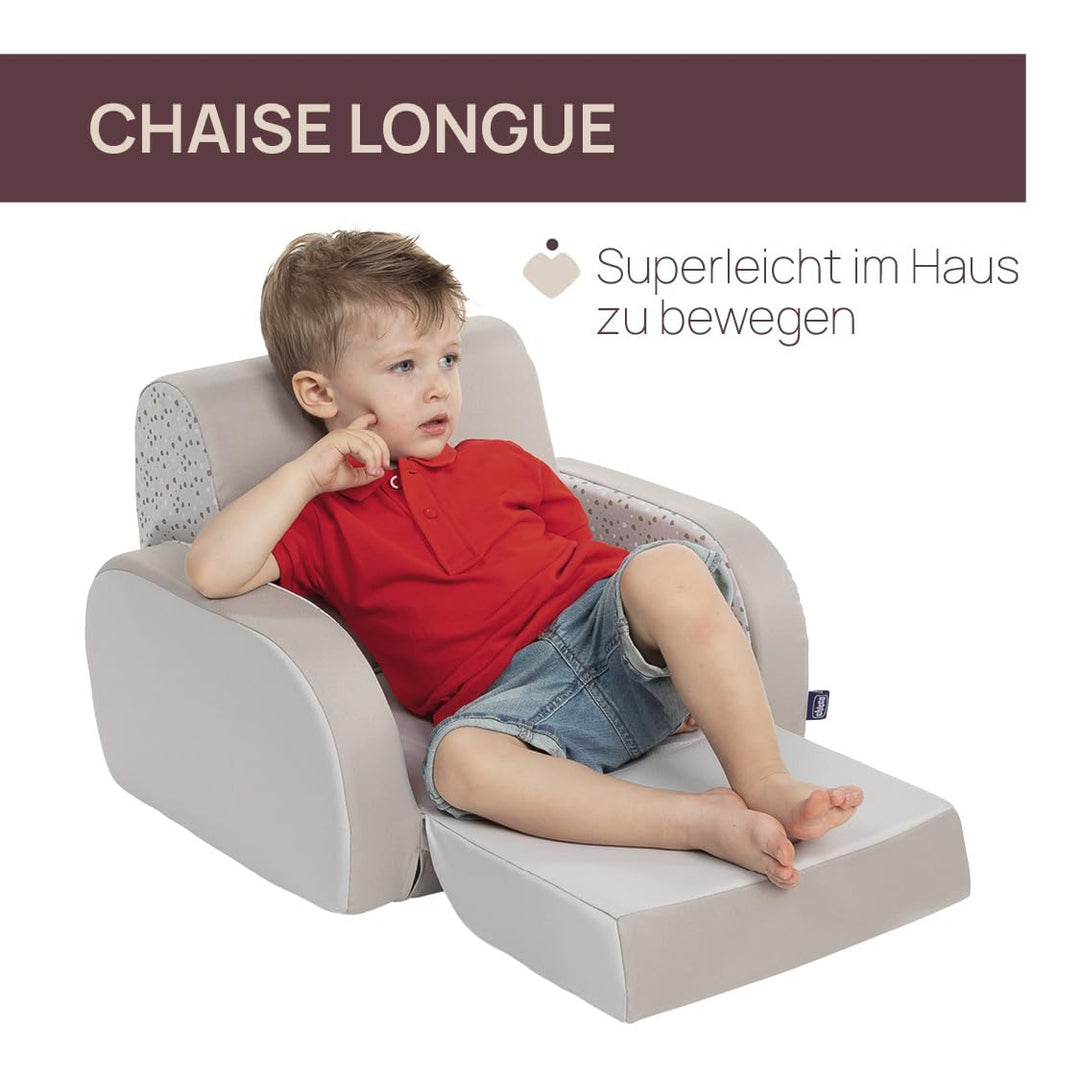 Chicco Kindersessel Twist, Kindersessel ab 1 Jahr , umbaubar in Liege und Sofa, Mit 3 Konfiguratione