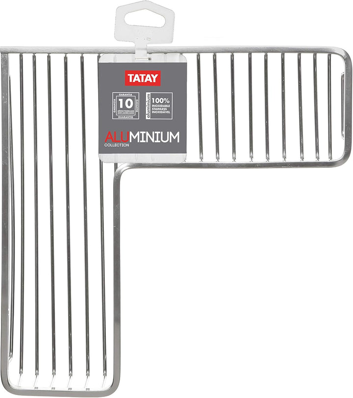 Tatay Rechteckiger Eckkorb, Aluminium, Silber, Einheitsgrösse L-förmig, L-förmig