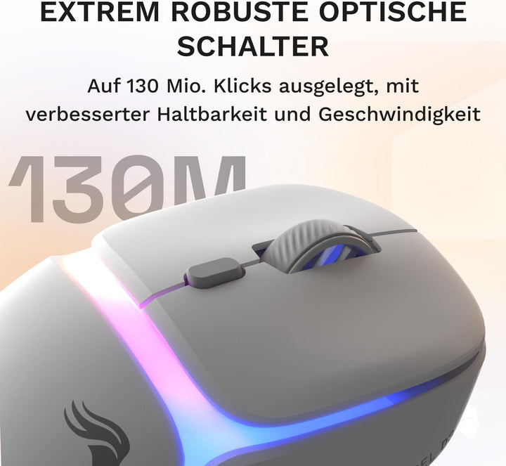 GLORIOUS Gaming – Model D3 Wireless-Gaming-Maus – Wechsel-Akku-System InfinitePlay, 8k Abfragerate,