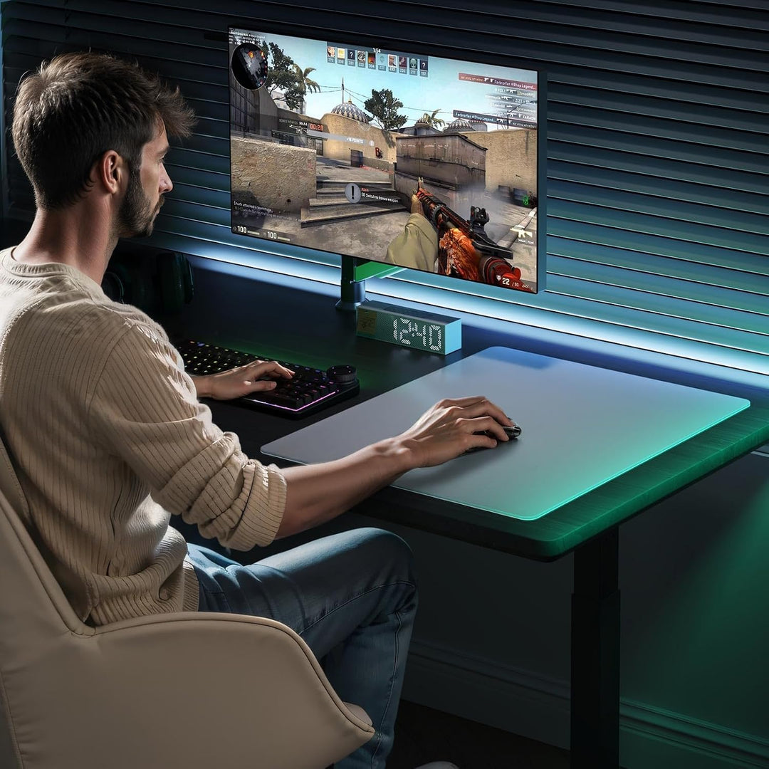 DAWNTREES Glas-Gaming-Mauspad, genaue und schnelle Mausverfolgung, kompatibel mit verschiedenen Maus