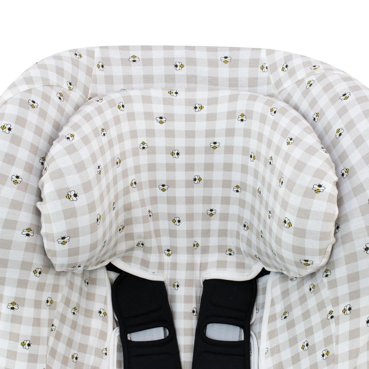 JYOKO Kids Universal-Autositzbezug aus Baumwolle mit Kopfteil (Picnic Vichy) Picknick Vichy, Picknic