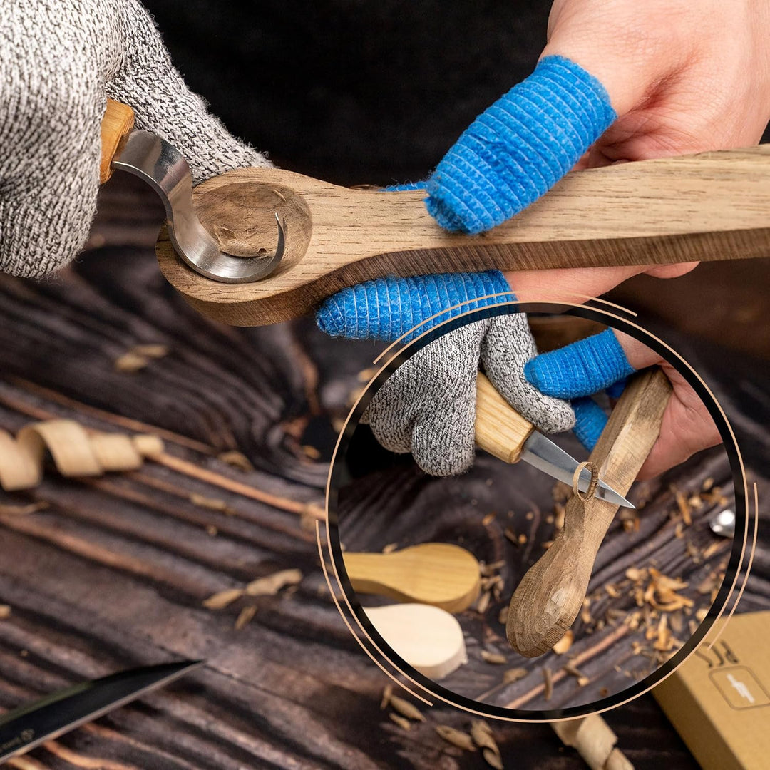 BeaverCraft Holzschnitz-Löffelrohlings-Set BB3 – Holzrohling zum Löffelschnitzen – Schnitzholz – Wei