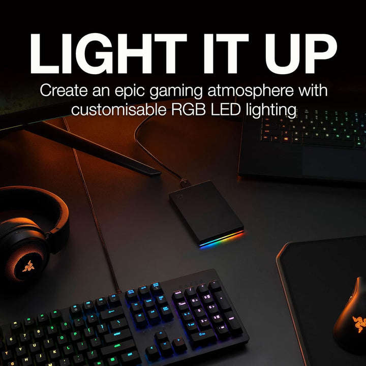 Seagate FireCuda Gaming HDD 1TB, tragbare externe Festplatte, PC Gaming, USB 3/2, inkl. 3 Jahre Resc