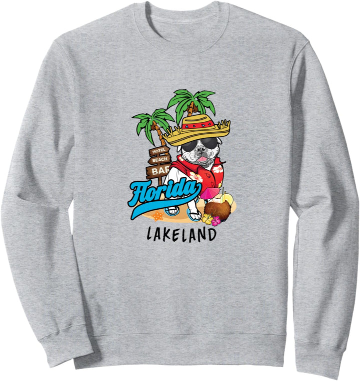 Lakeland Florida USA Beach Party Bulldog Vacation Souvenir Sweatshirt