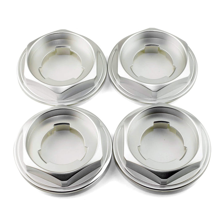 RhinoTuning 4 Stück Radnabenkappen für BBS Nabendeckel OD 100,8 mm ID 53,7 mm, Silber Radnabenabdeck