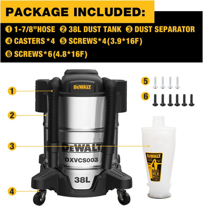 DEWALT Zyklon Staubsauger Filter Staubsammler Filter Dust Commander Trenner mit 38L Staubbehälter au