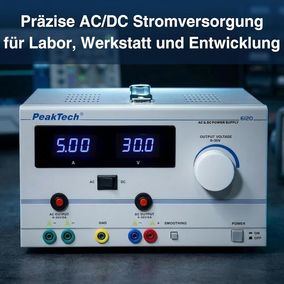 AC/DC stabilisiertes Labornetzgerät 0-30 V/5 A
