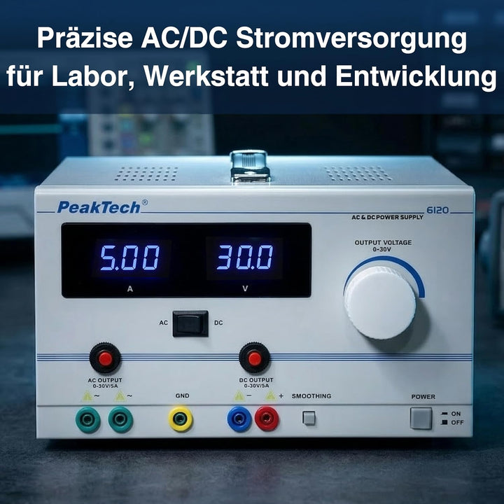 AC/DC stabilisiertes Labornetzgerät 0-30 V/5 A