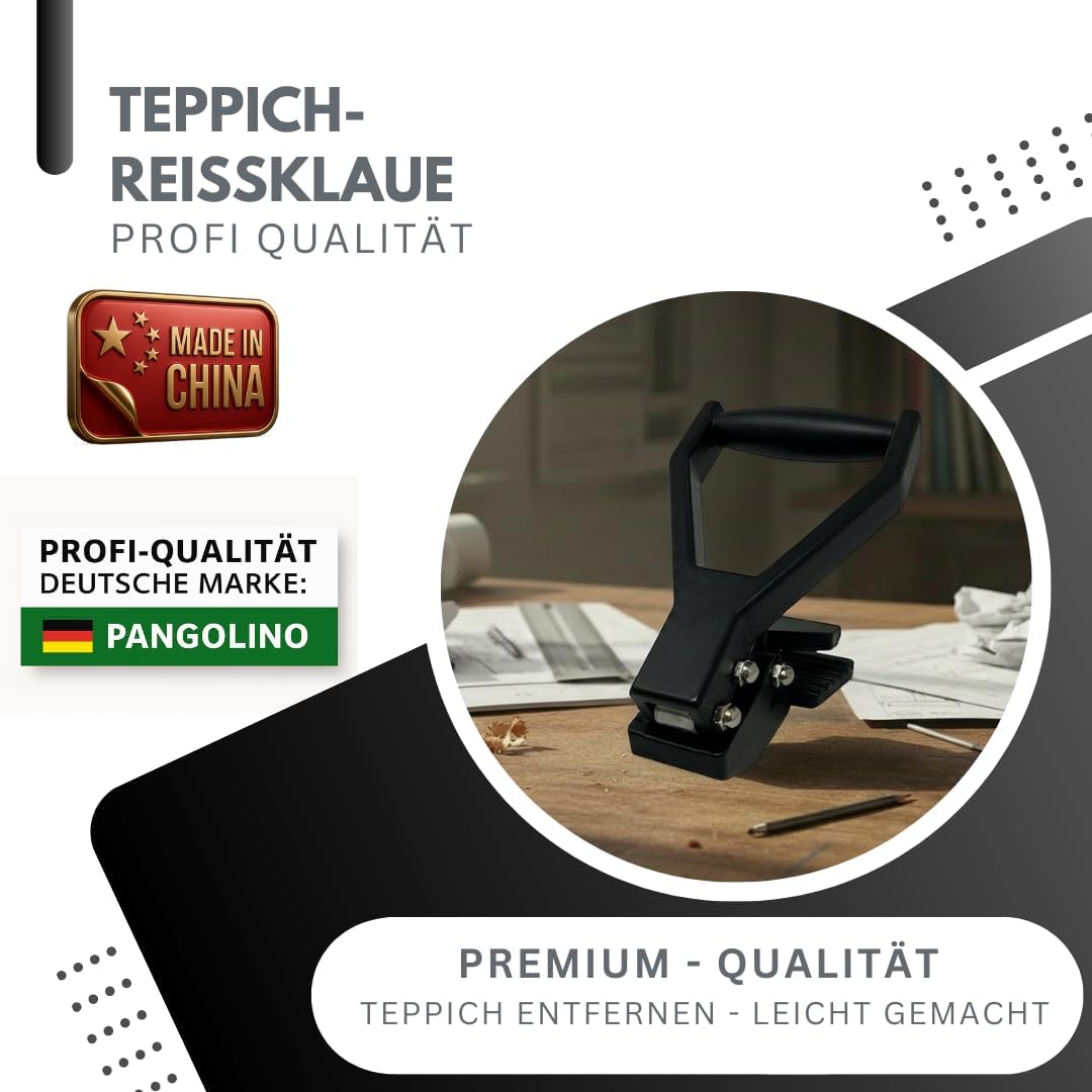 Pangolino Reissklaue | Teppich entfernen leicht gemacht | Halteklaue [90 mm] | Teppichkralle | Reiss