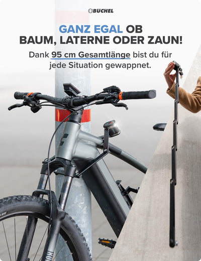 BÜCHEL Sekura - Faltschloss Fahrrad I sicherer Diebstahlschutz inkl. Halterung I aus gehärtetem Stah