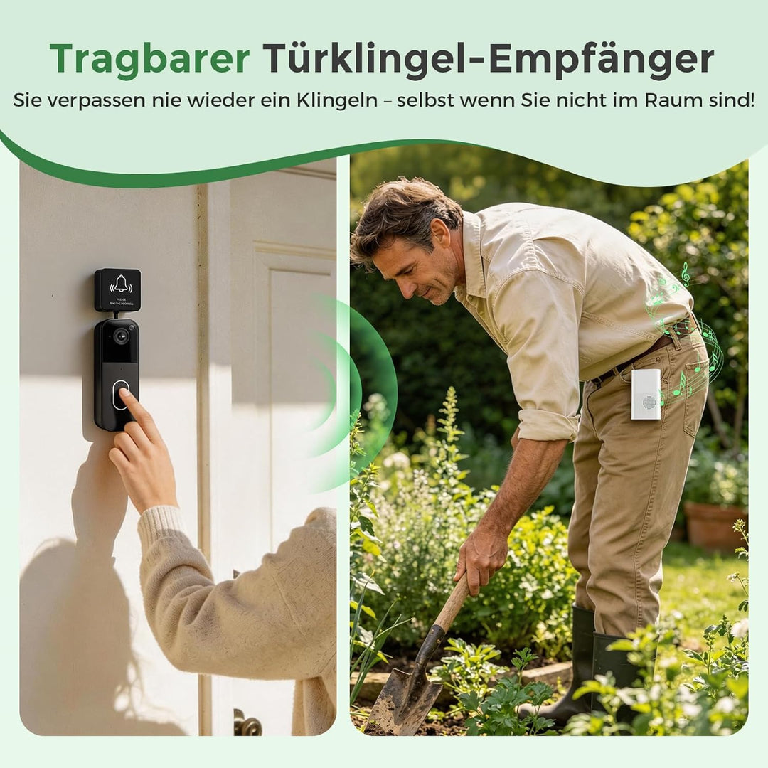 PHYSEN Tragbare Türklingel Verstärker, 260m Reichweite, Für Ring &amp; Blink | Kompatibel Mit Ring, Blin