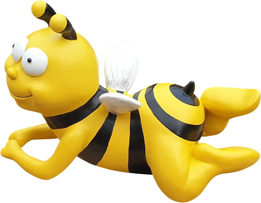 Fachhandel Plus Gartenfigur Biene fliegend lustige Deko Tierfigur Gartendeko Dekofigur