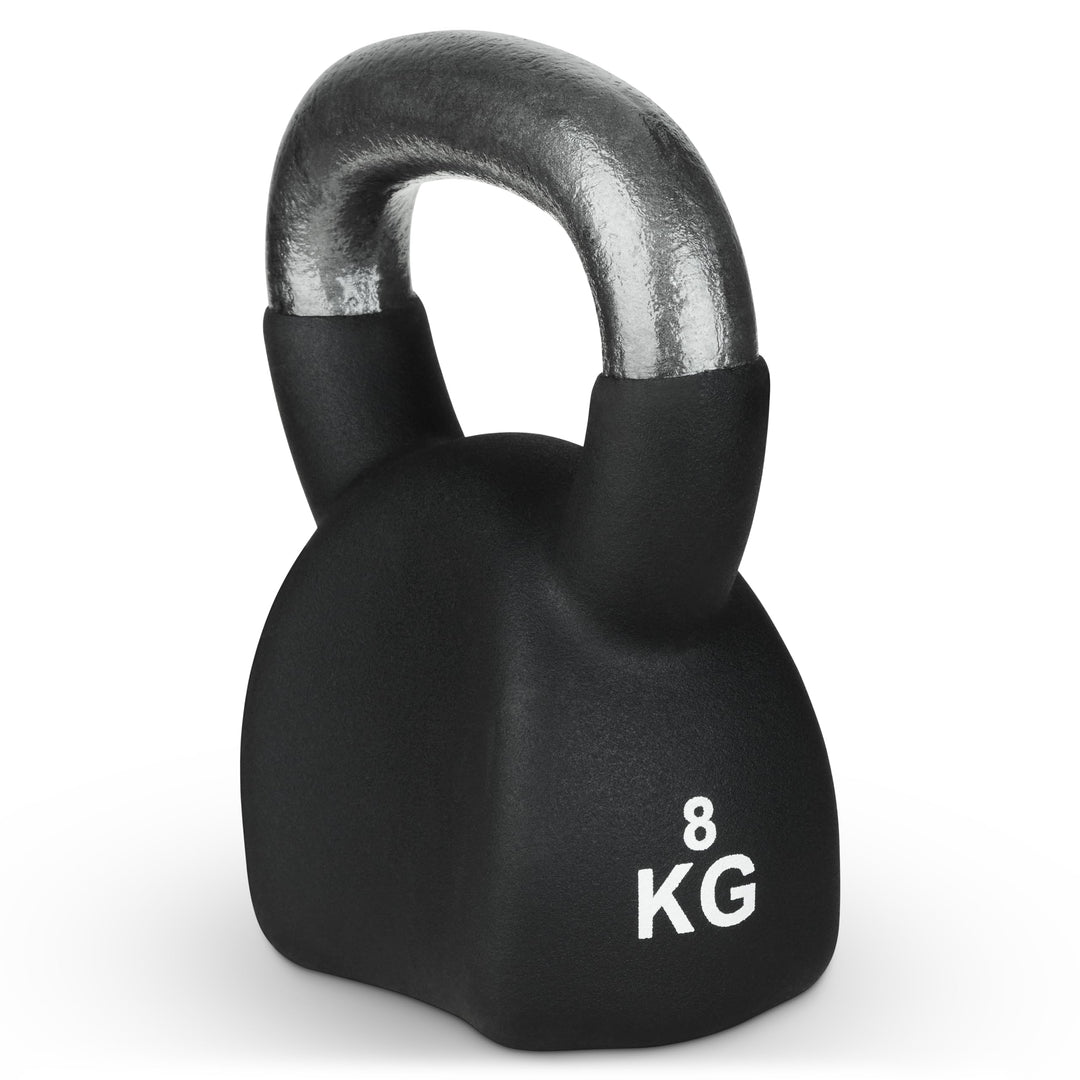 Athlyt - Cast Kettlebell|Kugelhantel aus Gusseisen, 12 kg 8 kg Schwarz, 8 kg Schwarz