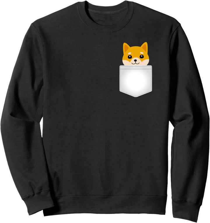 Shiba Hund in Brusttasche Sweatshirt