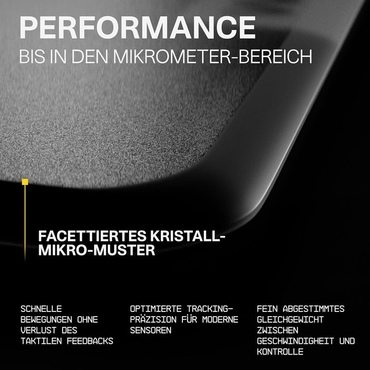 Wallhack SP-005 Glas Gaming Mauspad – Speed Surface für Esports, grosses Mauspad, ultra-gleitfähiges