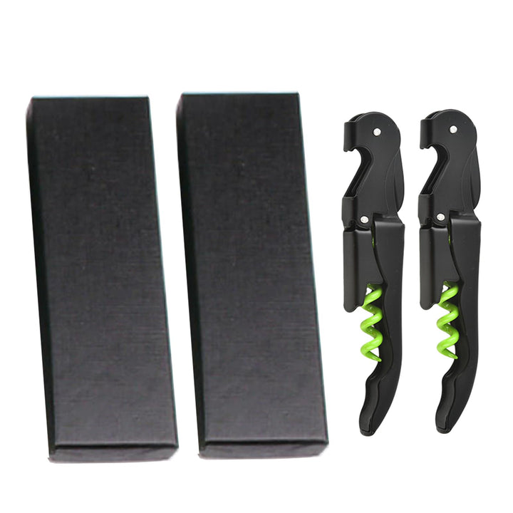 Sommelier Kellnermesser mit Geschenkbox 2 Stück，3-in-1 Upgraded Heavy Duty Edelstahl Korkenzieher We