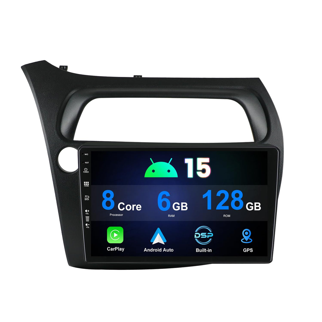 Autoradio Autoradio Media Player 2 DIN Touchscreen 9 Zoll für Honda Civic Hatchback 2006-2011 Integr