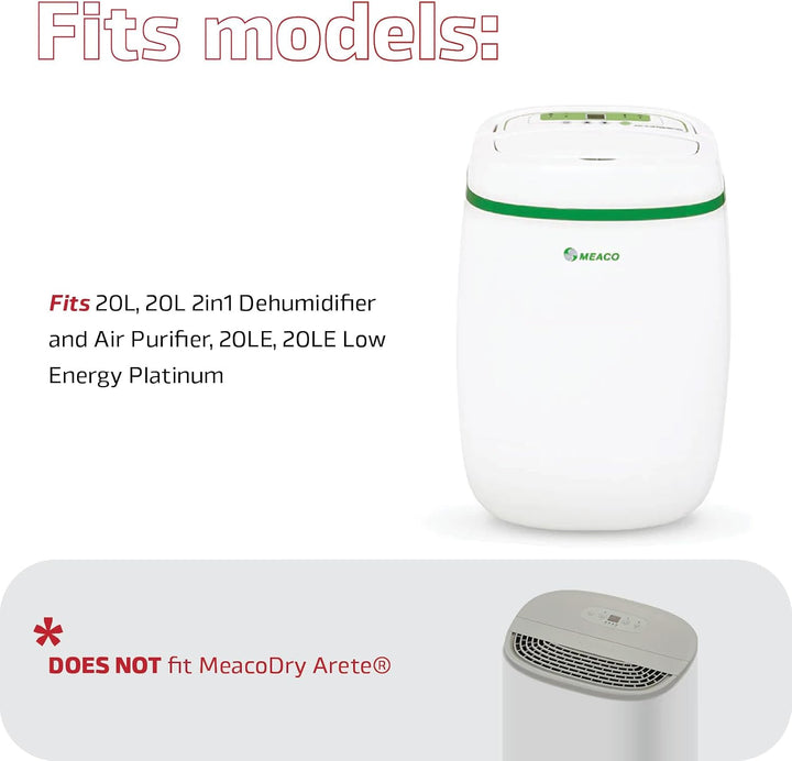 Spares2go HEPA-Filter kompatibel mit Meaco Luftentfeuchter 20L 20LE Niedriger Energieverbrauch Plati
