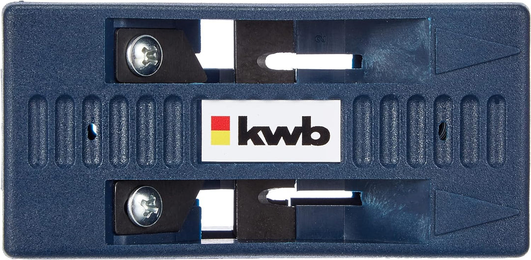 kwb Doppelseitiger Kantenschneider (2 Längenschneider und 4 Fase-Messer, 40 mm in Blau)